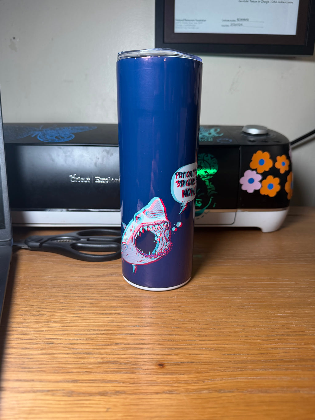 20oz 3D Shark Tumbler