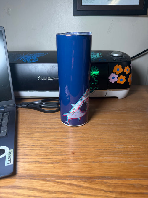 20oz 3D Shark Tumbler