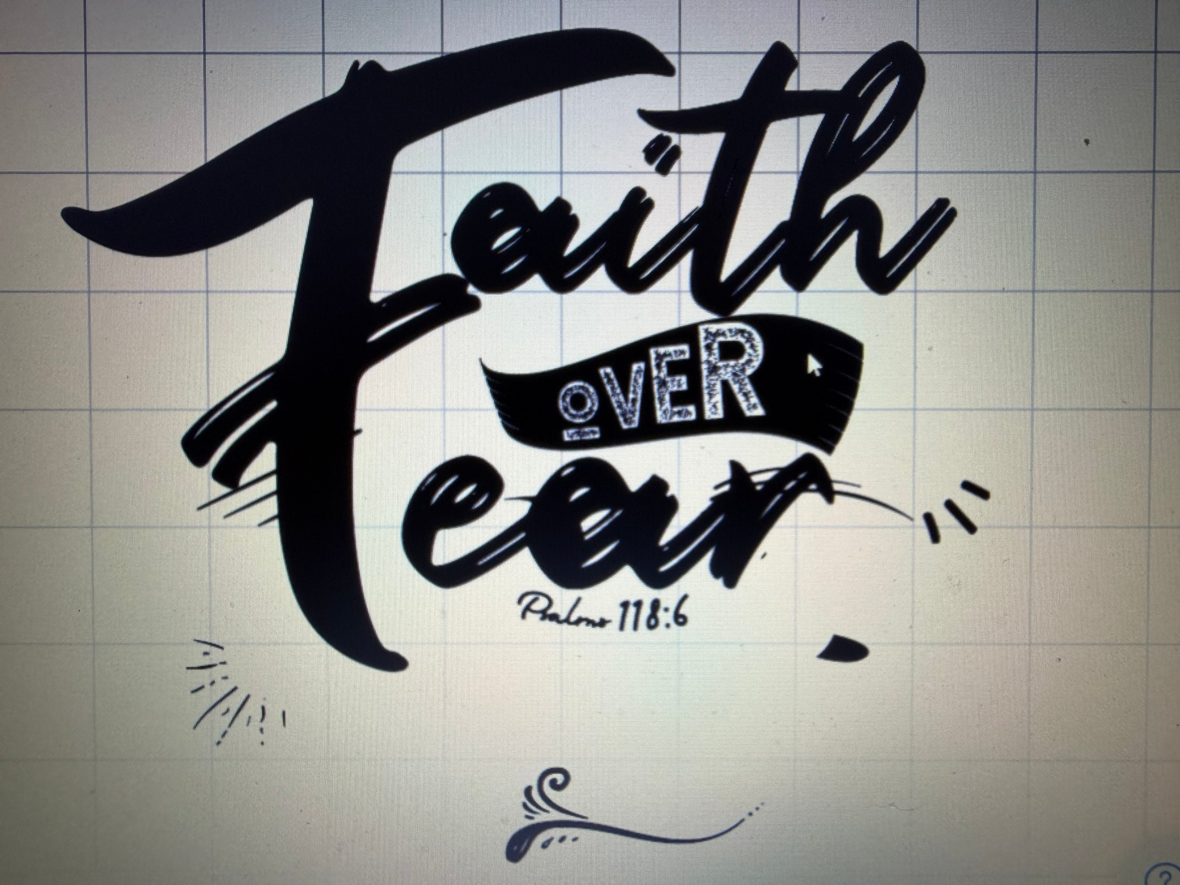 5.5x4” Faith over Fear Decal